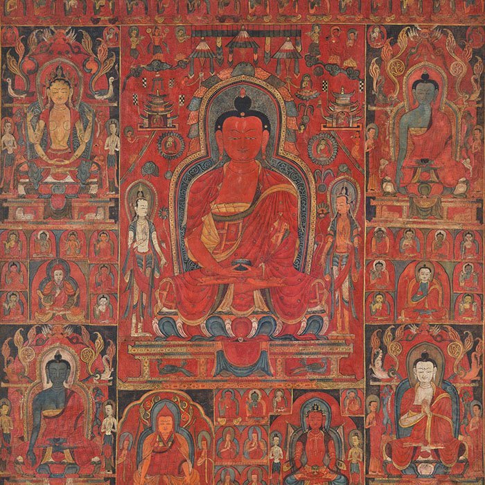 A thangka of Shakyamuni Buddha