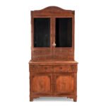 Continental Walnut Secretary Bookcase